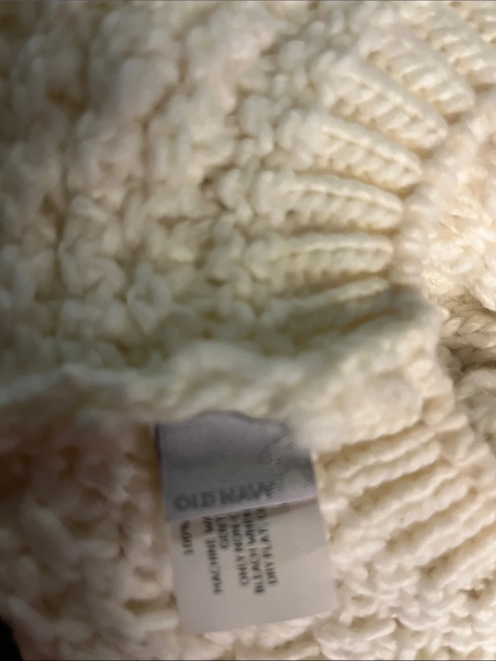 Old Navy Cream Knit Beanie NWT